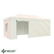садовый тент-шатер быстросборный helex 24362 6х3x3м полиэстер бежевый для дачи