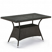 плетеный стол афина-мебель t198d-w53-130x70 brown
