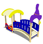 игровой макет мостик-переход м1 cки 056 для детских площадок 