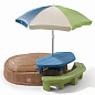 Песочница-бассейн Step2 со столиком с крышкой и зонтом 843700