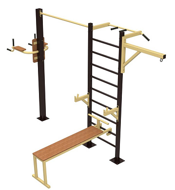 Шведская стенка Sport-Fora AK10 с турником для дачи