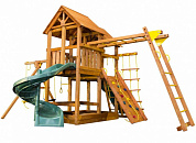 детская площадка playgarden skyfort ii со спиральной горкой и рукоходом pg-pkg-sf05