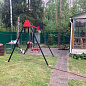 Уличные качели Sv Sport Maxi УК156.1К рама 3 метра + качели гнездо Grad + качели деревянные на цепях  + баскетбольный щит