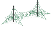 канатная пирамида кио-17 для уличной площадки