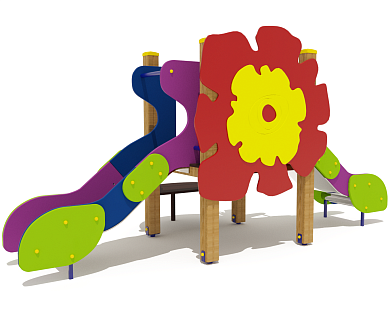 горка двойная аленький цветочек 08205.24 для детской площадки