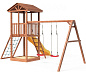 Детская деревянная площадка Можга 1 СГ1-Р926-Р912 с сеткой для лазания крыша дерево 