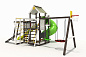 Детская деревянная площадка Igragrad X4 c горкой-трубой для дачи