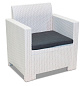 Комплект мебели B:rattan Nebraska Terrace Set стол+2 стула белый уличный