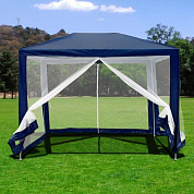 садовый шатер с сеткой афина-мебель afm-1061nb blue (2х3)