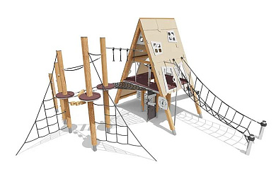 детский комплекс шалаши вст 3506 для уличной площадки