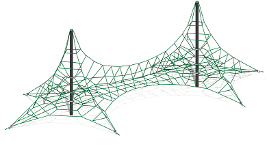 канатная пирамида кио-17 для уличной площадки