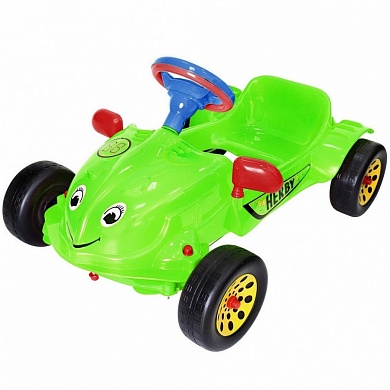 педальная машина rich toys herbi с музыкальным рулем ор09-901