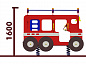 Игровой элемент на пружинах Пожарная машина 38101 для уличной площадки