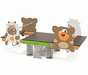 качели-балансир н24.04601 двойные на пружине для детской площадки