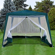 садовый шатер афина-мебель afm-1035na green (3x3/2.4x2.4)