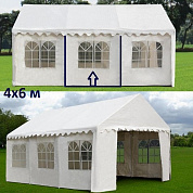 шатер афина-мебель afm-1026w white (4х6)