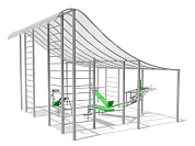 навес для тренажеров вст 7102 для спортивных площадок
