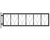 газонное ограждение со столбом гол7 16007 для уличной площадки