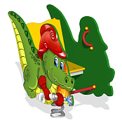 качалка на пружине крокодил-пожарный кб-26 для игровой площадки