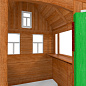 Детский домик Можга Цветочный Р920-3 зеленый