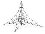канатный лабиринт пирамида тип 4 для спортивной площадки