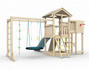детский деревянный комплекс russsport лео макси с гнездом без покрытия