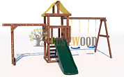 детская деревянная площадка custwood junior color jc3 для дачи