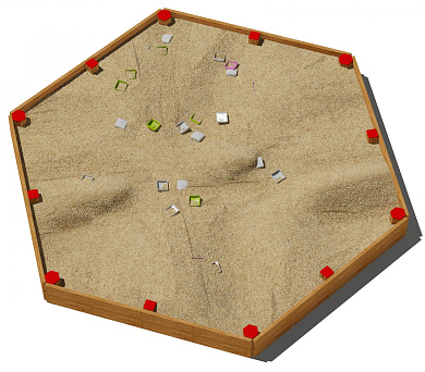 песочница шестигранная 05103 для детской площадки