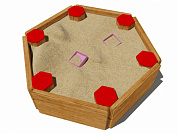 песочница шестигранная 05100 для детской площадки