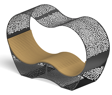 скамья ажур пм-132 для парка