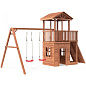 Детская деревянная площадка Можга Спортивный городок СГ3-Р912-Р946-Д с качелями, домиком и балконом крыша дерево