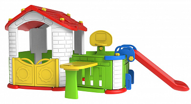 Игровой домик Toy Monarch CHD-808 с горкой, забором и мебелью