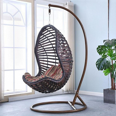 подвесное кресло афина-мебель afm-810a brown