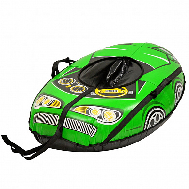 тюбинг-ватрушка овальная тяни-толкай машинка best racer зеленая