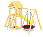 Детская деревянная площадка Савушка Мастер 7 качелями гнездо без покрытия