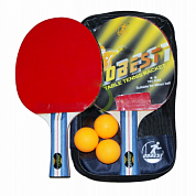 набор для настольного тенниса dobest bb01 2 звезды (2 ракетки + 3 мяча)