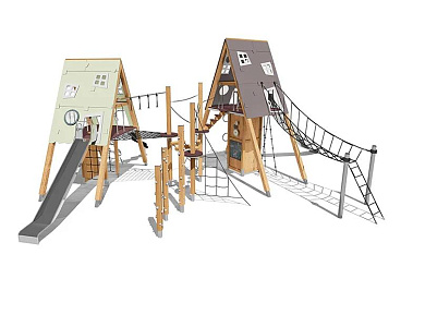 детский комплекс шалаши вст 3500 для уличной площадки