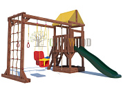 детская деревянная площадка custwood junior color jc11 для дачи