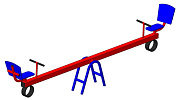 качели балансир пионер кб-2.001.01 для детской площадки
