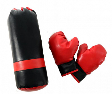 набор боксерский мешок-груша и перчатки детские midzumi m006571 без наполнителя