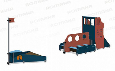игровой комплекс romana баржа 057.75.00 для детской площадки