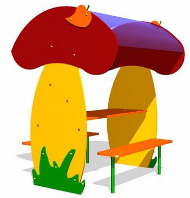 детский столик с навесом грибник сп071 для игровой площадки
