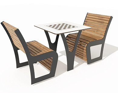 стол парковый шахматы 02601.24 для парков и зон отдыха