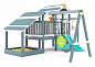 Детская деревянная площадка Савушка Baby Play - 12 индиго для дачи