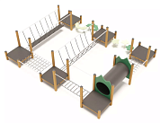 детский комплекс полоса препятствий эко-play пп.эп002 для игровой площадки