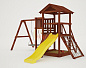 Детская деревянная площадка Савушка Мастер 2 Махагон с качелями-гнездом 100