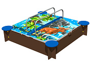 песочница путешественник у1 п089 с крышкой для детской площадки