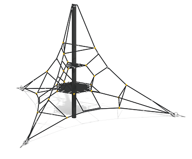 канатная пирамида кио-12 для уличной площадки