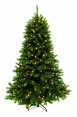елка искусственная triumph лесная красавица зеленая + 152 лампы 73703 155 см