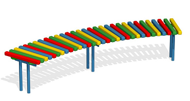 лавочка мф-07 полукруглая для детской площадки